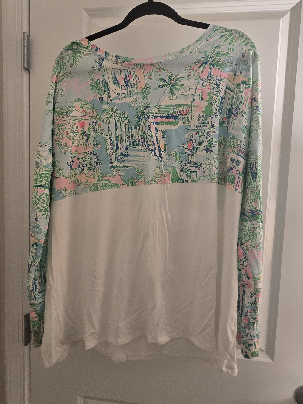 Lilly Pulitzer Finn Top in "Lilly Loves Palm Beach" EUC XXL